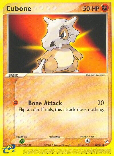 Cubone 040/95 — EX Team Magma vs Team Aqua (English Pokémon TCG card)