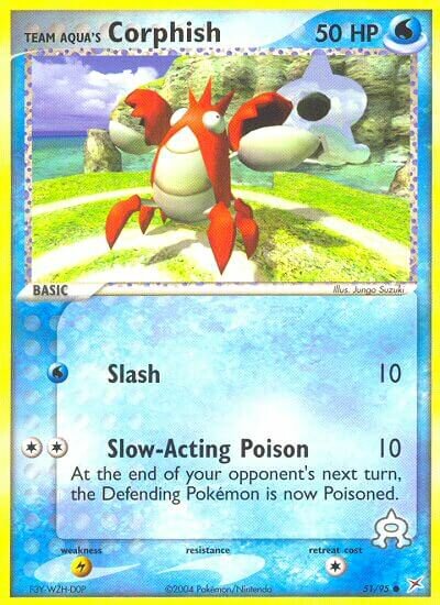 Team Aqua's Corphish 051/95 — EX Team Magma vs Team Aqua (English Pokémon TCG card)