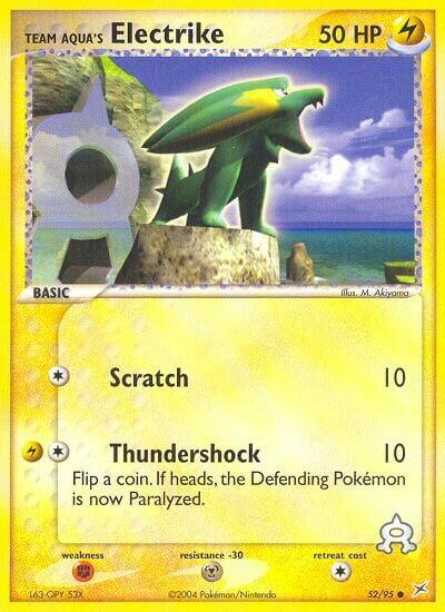 Team Aqua's Electrike 052/95 — EX Team Magma vs Team Aqua (English Pokémon TCG card)