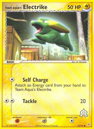 Team Aqua's Electrike 053/95 — EX Team Magma vs Team Aqua (English Pokémon TCG card)