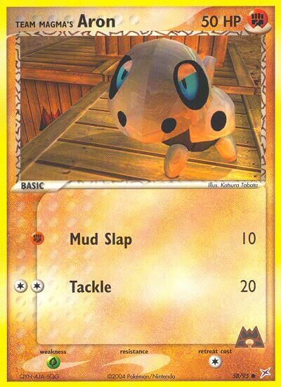 Team Magma's Aron 058/95 — EX Team Magma vs Team Aqua (English Pokémon TCG card)