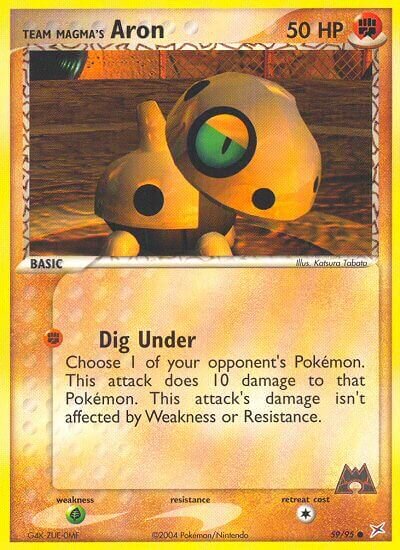 Team Magma's Aron 059/95 — EX Team Magma vs Team Aqua (English Pokémon TCG card)