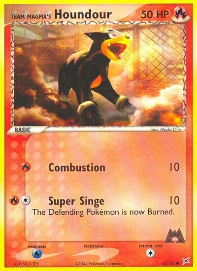 Team Magma's Houndour 062/95 — EX Team Magma vs Team Aqua (English Pokémon TCG card)