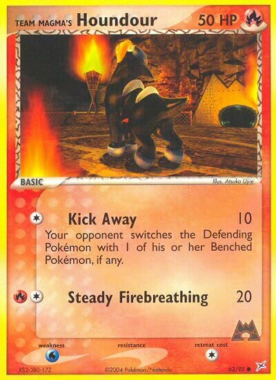 Team Magma's Houndour 063/95 — EX Team Magma vs Team Aqua (English Pokémon TCG card)
