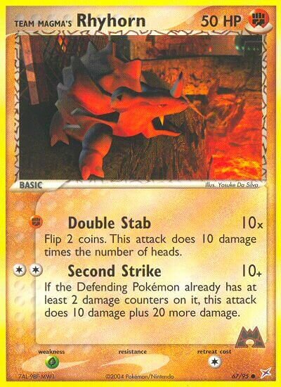 Team Magma's Rhyhorn 067/95 — EX Team Magma vs Team Aqua (English Pokémon TCG card)