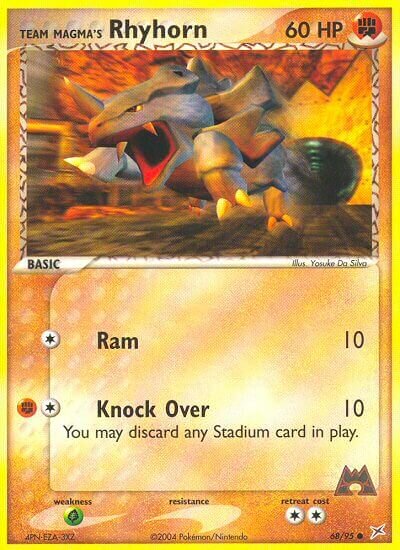Team Magma's Rhyhorn 068/95 — EX Team Magma vs Team Aqua (English Pokémon TCG card)