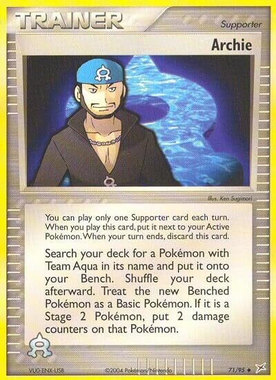 Archie 071/95 — EX Team Magma vs Team Aqua (English Pokémon TCG card)
