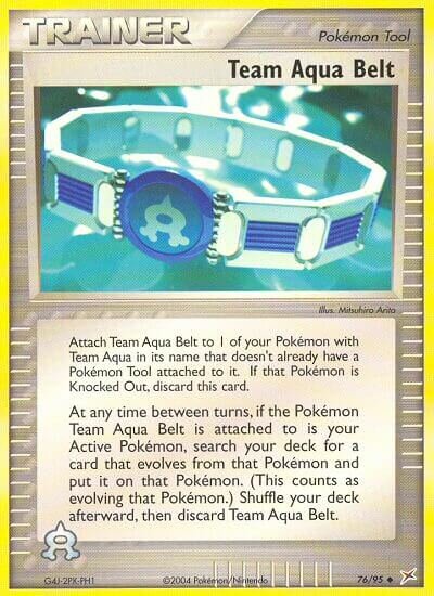 Team Aqua Belt 076/95 — EX Team Magma vs Team Aqua (English Pokémon TCG card)