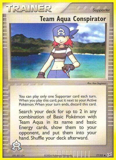 Team Aqua Conspirator 077/95 — EX Team Magma vs Team Aqua (English Pokémon TCG card)