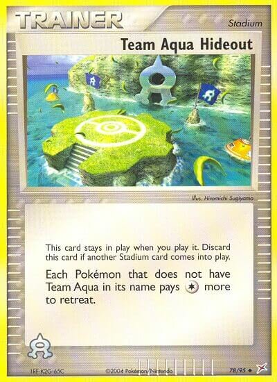 Team Aqua Hideout 078/95 — EX Team Magma vs Team Aqua (English Pokémon TCG card)
