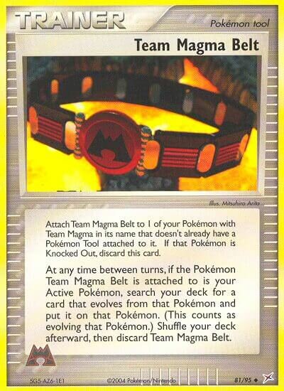 Team Magma Belt 081/95 — EX Team Magma vs Team Aqua (English Pokémon TCG card)