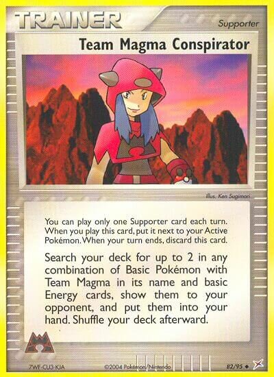 Team Magma Conspirator 082/95 — EX Team Magma vs Team Aqua (English Pokémon TCG card)
