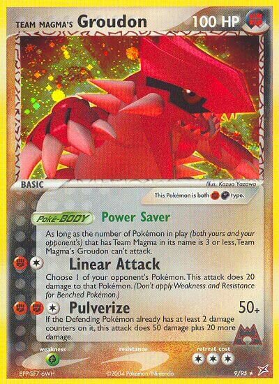 Team Magma's Groudon 009/95 — EX Team Magma vs Team Aqua (English Pokémon TCG card)
