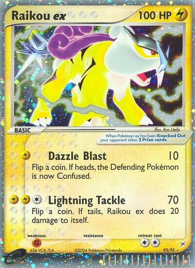 Raikou ex 092/95 — EX Team Magma vs Team Aqua (English Pokémon TCG card)