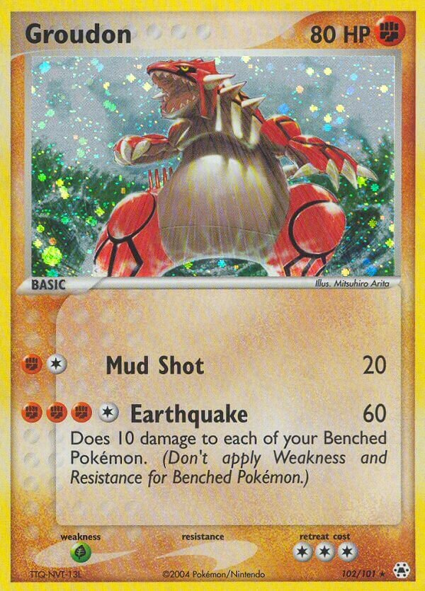 Groudon 102/101 — EX Hidden Legends (English Pokémon TCG card)