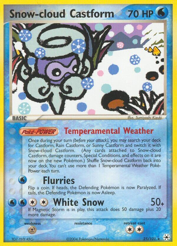 Snow-cloud Castform 025/101 — EX Hidden Legends (English Pokémon TCG card)