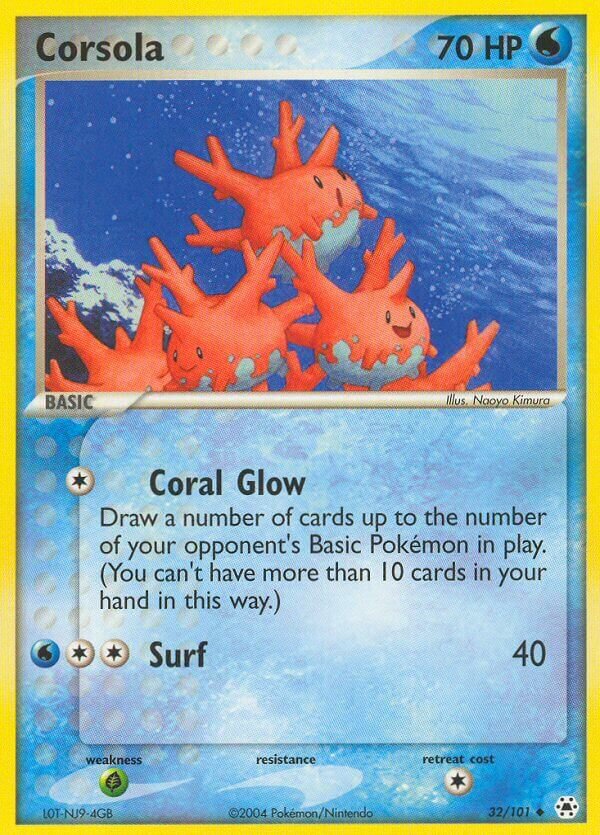 Corsola 032/101 — EX Hidden Legends (English Pokémon TCG card)