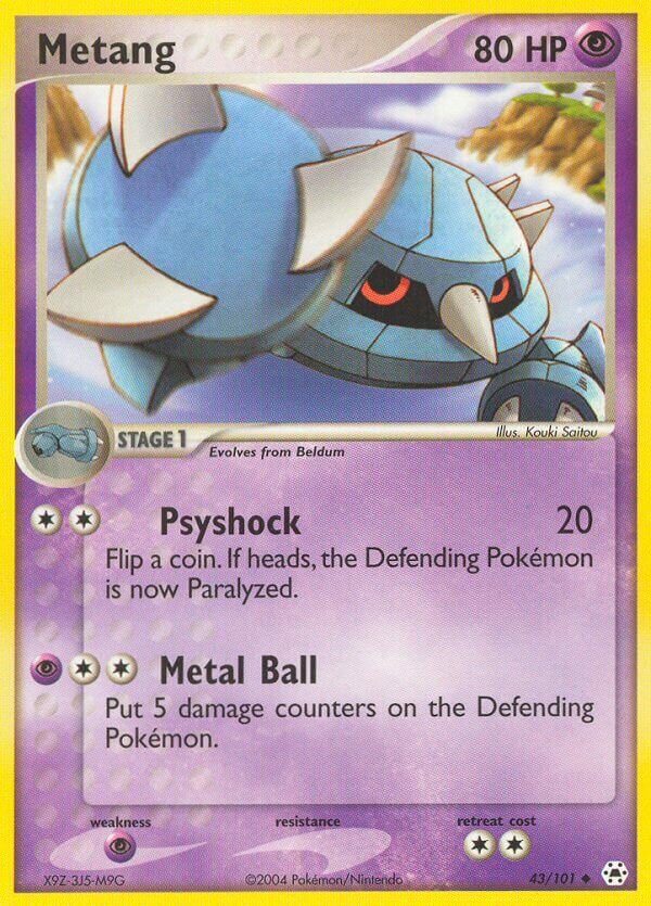 Metang 043/101 — EX Hidden Legends (English Pokémon TCG card)