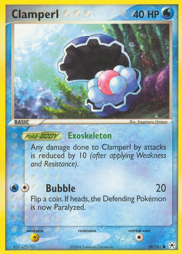 Clamperl 058/101 — EX Hidden Legends (English Pokémon TCG card)