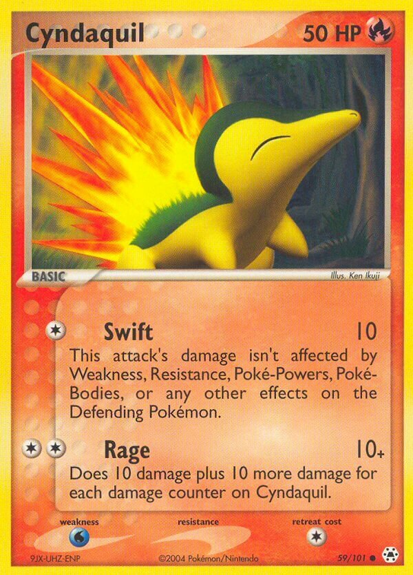 Cyndaquil 059/101 — EX Hidden Legends (English Pokémon TCG card)