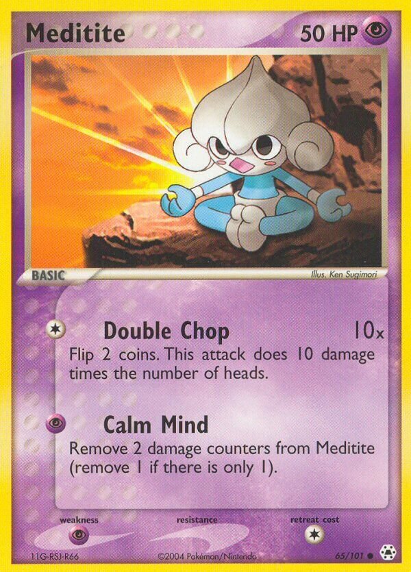 Meditite 065/101 — EX Hidden Legends (English Pokémon TCG card)