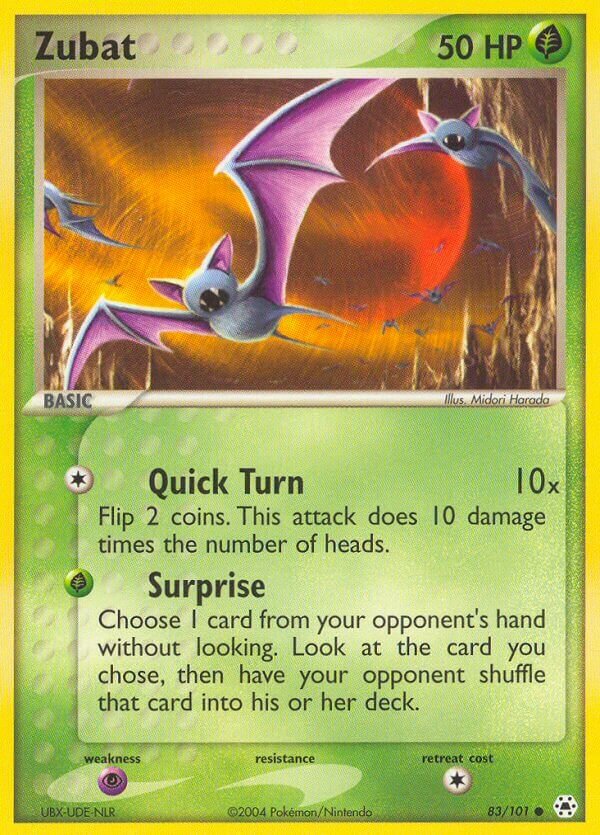 Zubat 083/101 — EX Hidden Legends (English Pokémon TCG card)