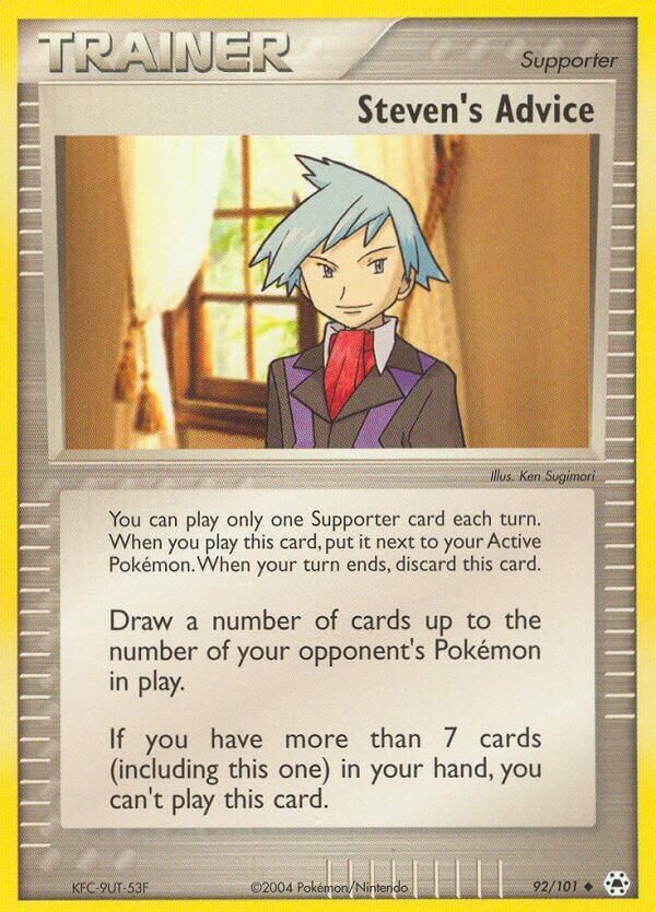 Steven's Advice 092/101 — EX Hidden Legends (English Pokémon TCG card)