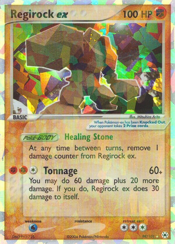 Regirock ex 098/101 — EX Hidden Legends (English Pokémon TCG card)