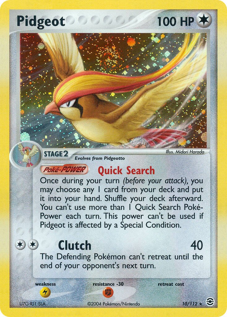 Pidgeot 010/112 — EX FireRed & LeafGreen (English Pokémon TCG card)