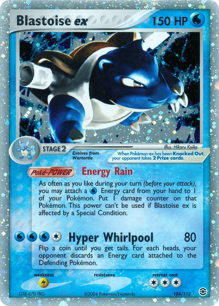 Blastoise ex 104/112 — EX FireRed & LeafGreen (English Pokémon TCG card)