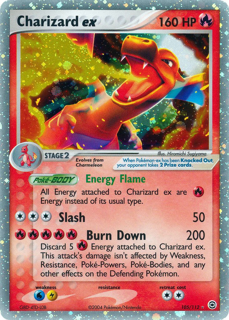 Charizard ex 105/112 — EX FireRed & LeafGreen (English Pokémon TCG card)