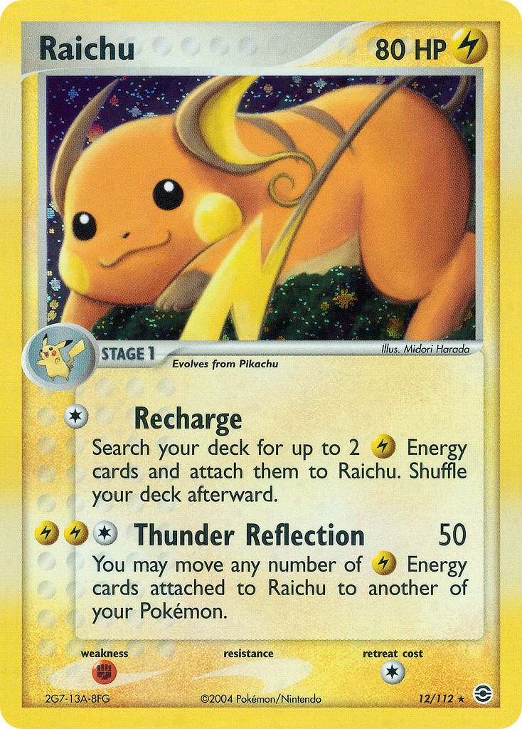 Raichu 012/112 — EX FireRed & LeafGreen (English Pokémon TCG card)