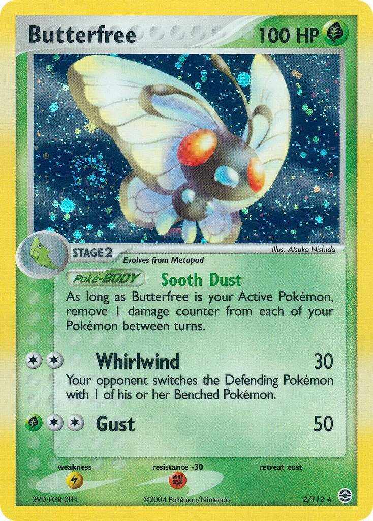 Butterfree 002/112 — EX FireRed & LeafGreen (English Pokémon TCG card)