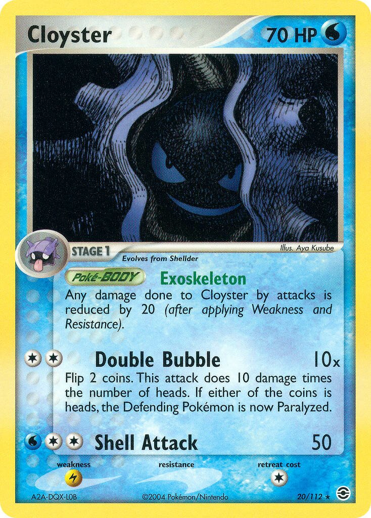 Cloyster 020/112 — EX FireRed & LeafGreen (English Pokémon TCG card)