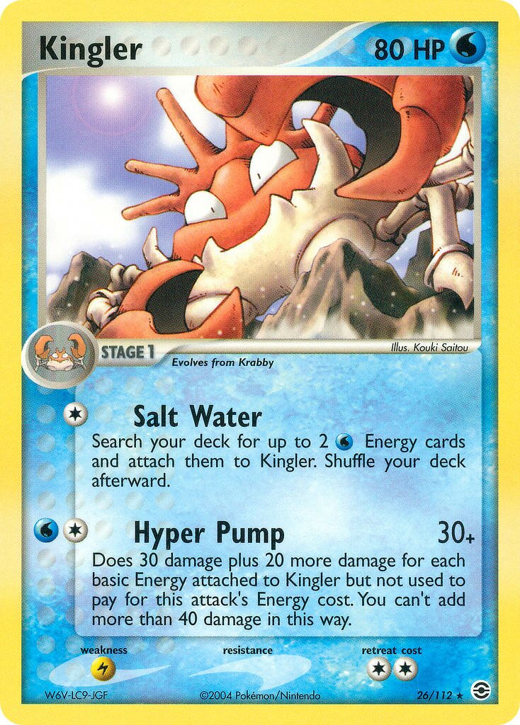 Kingler 026/112 — EX FireRed & LeafGreen (English Pokémon TCG card)