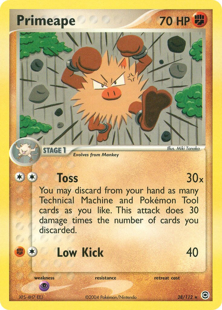 Primeape 028/112 — EX FireRed & LeafGreen (English Pokémon TCG card)