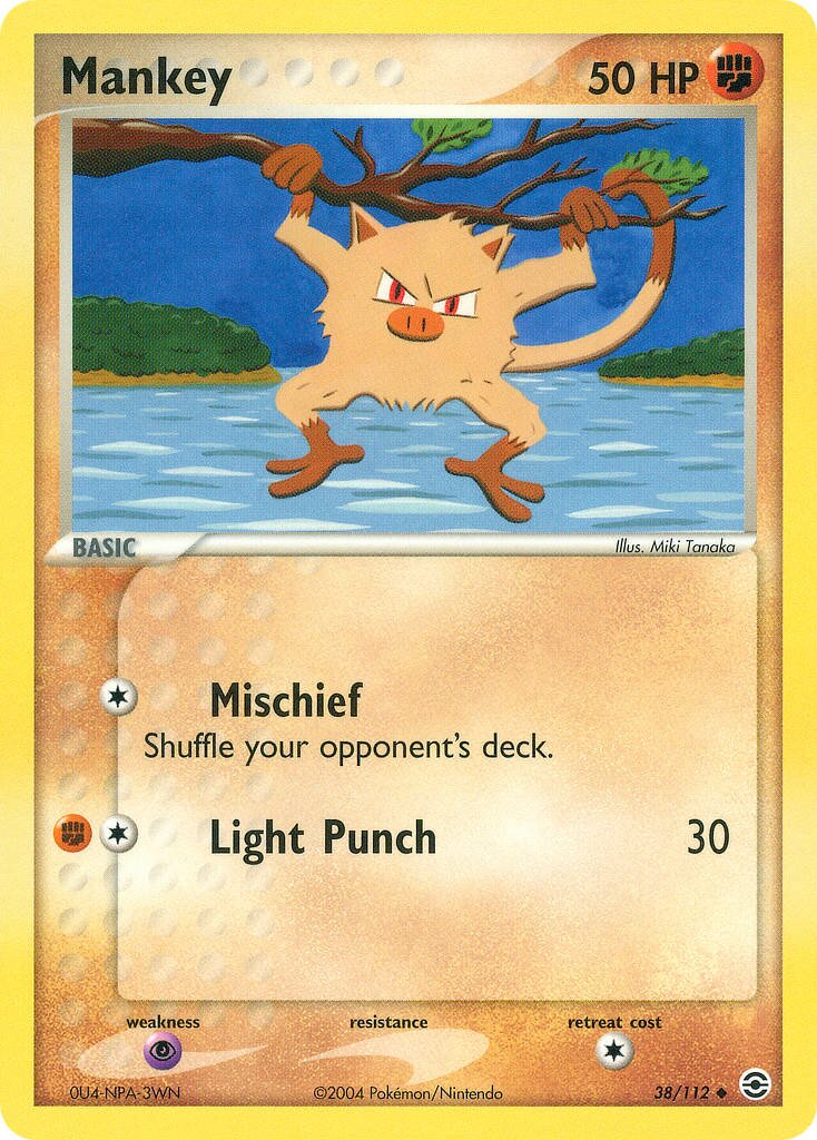 Mankey 038/112 — EX FireRed & LeafGreen (English Pokémon TCG card)