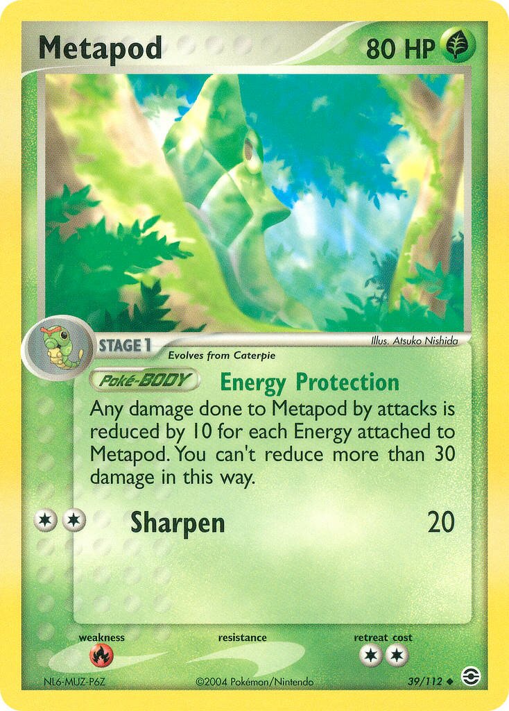 Metapod 039/112 — EX FireRed & LeafGreen (English Pokémon TCG card)