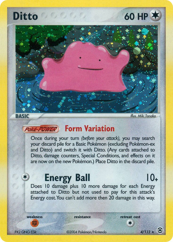 Ditto 004/112 — EX FireRed & LeafGreen (English Pokémon TCG card)