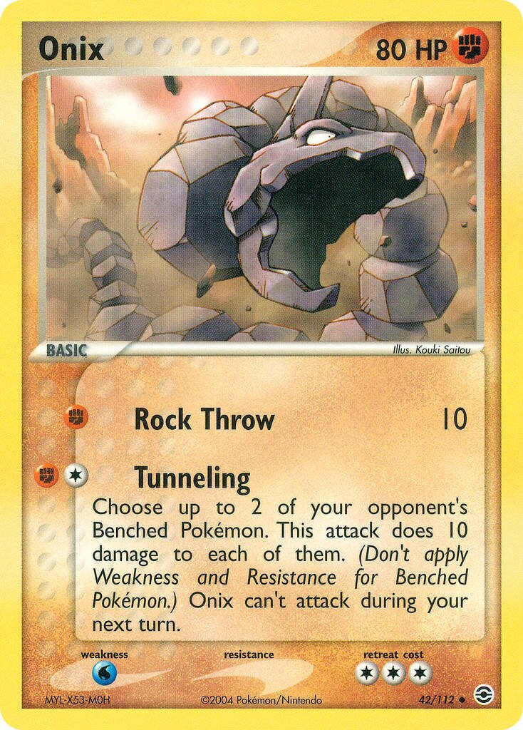 Onix 042/112 — EX FireRed & LeafGreen (English Pokémon TCG card)