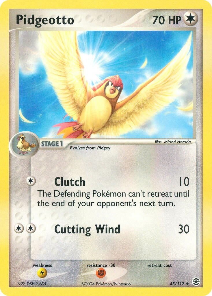 Pidgeotto 045/112 — EX FireRed & LeafGreen (English Pokémon TCG card)