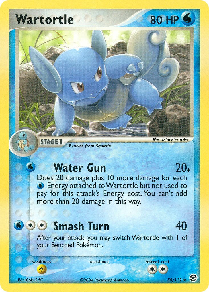Wartortle 050/112 — EX FireRed & LeafGreen (English Pokémon TCG card)