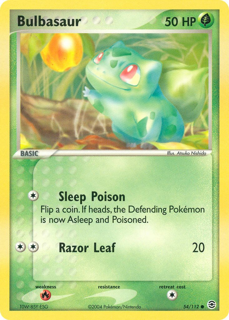 Bulbasaur 054/112 — EX FireRed & LeafGreen (English Pokémon TCG card)