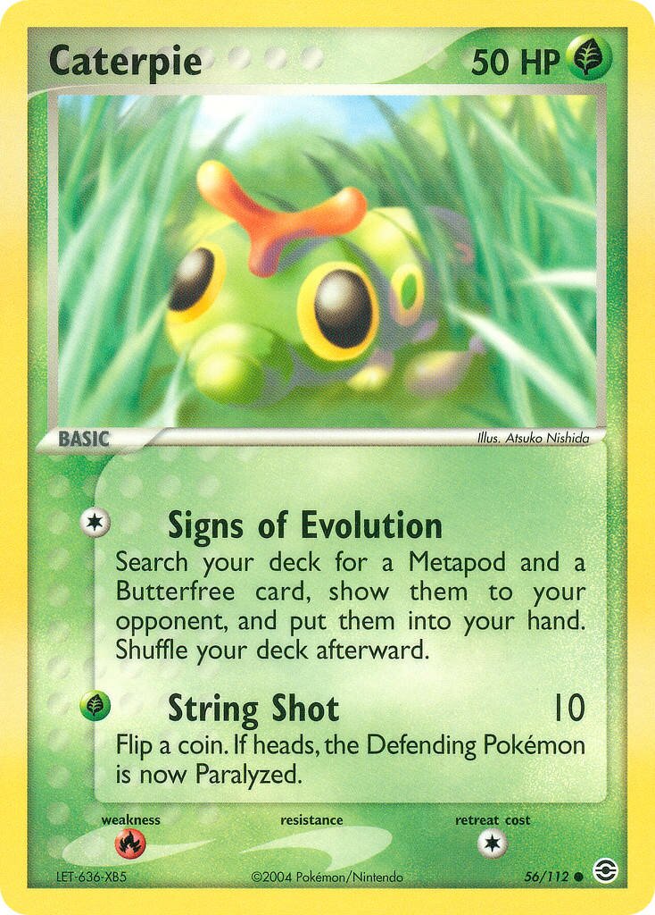 Caterpie 056/112 — EX FireRed & LeafGreen (English Pokémon TCG card)