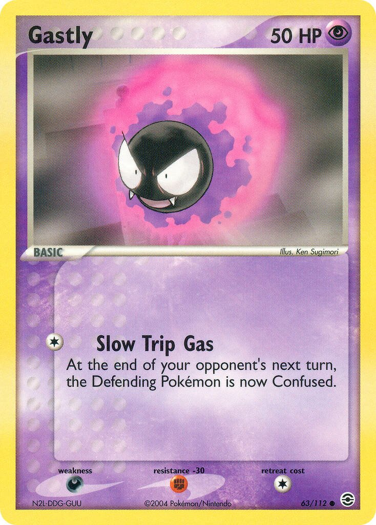 Gastly 063/112 — EX FireRed & LeafGreen (English Pokémon TCG card)