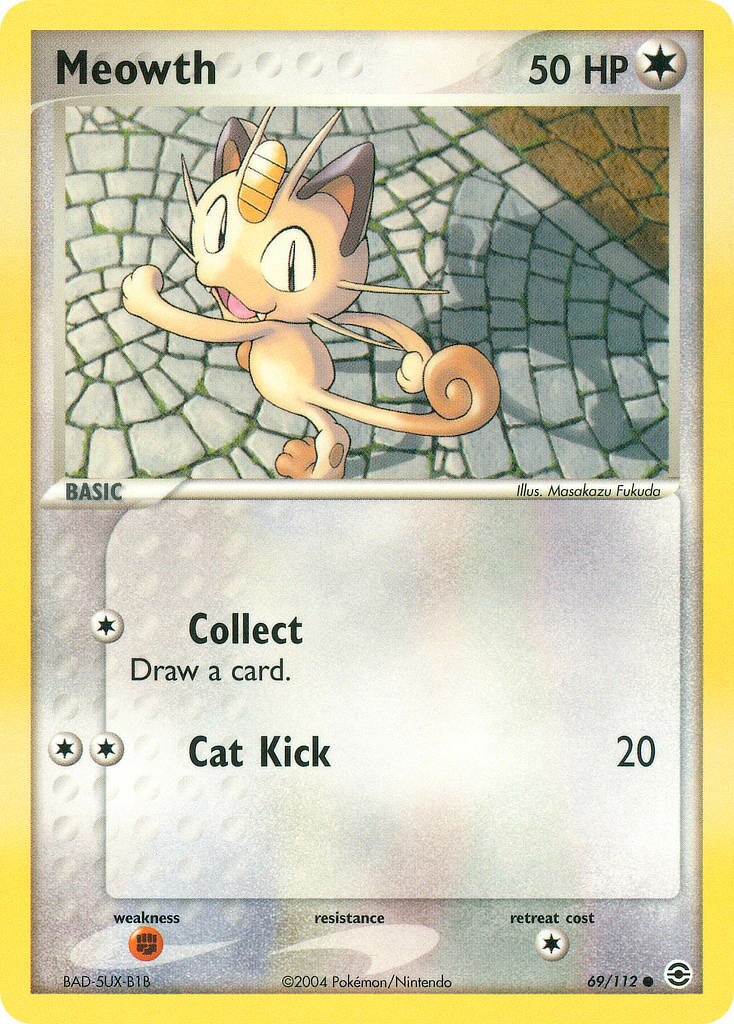 Meowth 069/112 — EX FireRed & LeafGreen (English Pokémon TCG card)