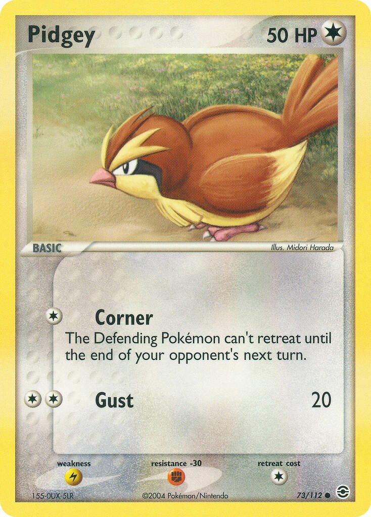 Pidgey 073/112 — EX FireRed & LeafGreen (English Pokémon TCG card)
