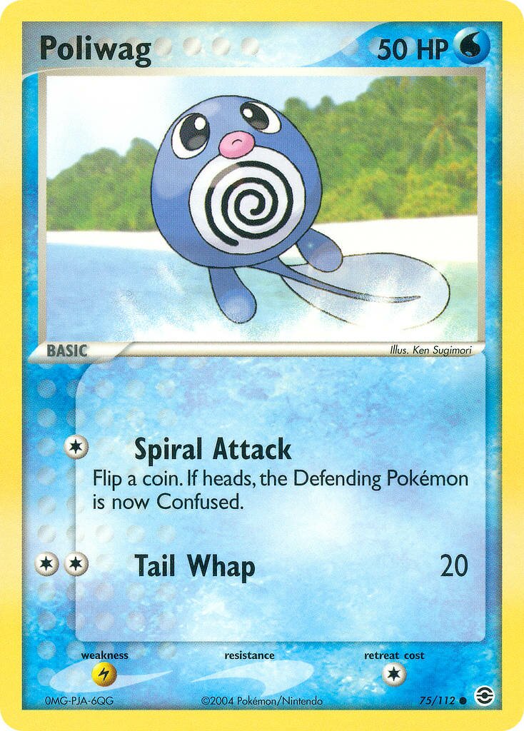 Poliwag 075/112 — EX FireRed & LeafGreen (English Pokémon TCG card)