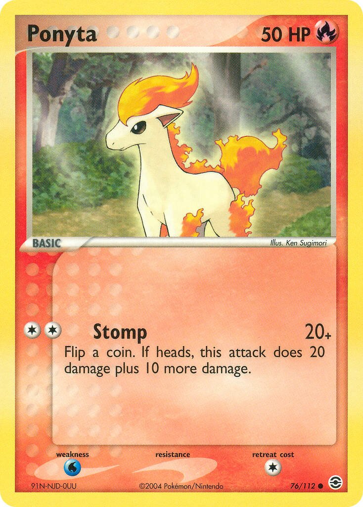 Ponyta 076/112 — EX FireRed & LeafGreen (English Pokémon TCG card)