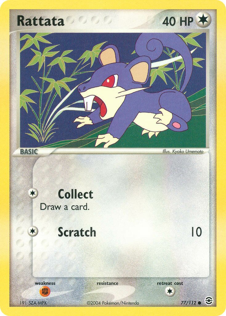 Rattata 077/112 — EX FireRed & LeafGreen (English Pokémon TCG card)